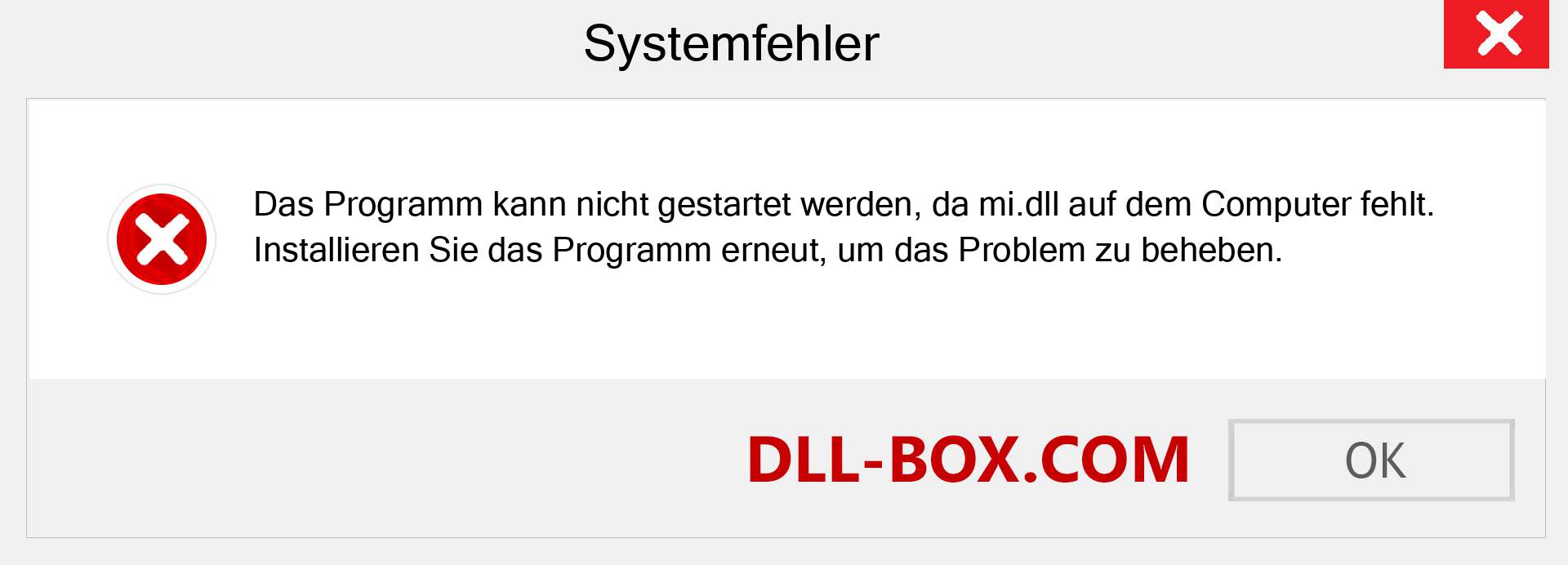 mi.dll-Datei fehlt?. Download für Windows 7, 8, 10 - Fix mi dll Missing Error unter Windows, Fotos, Bildern