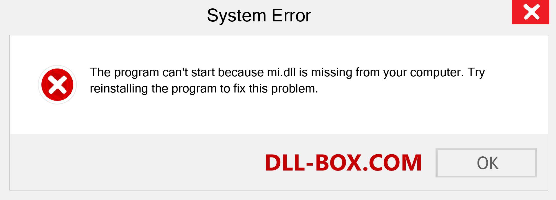  mi.dll file is missing?. Download for Windows 7, 8, 10 - Fix  mi dll Missing Error on Windows, photos, images