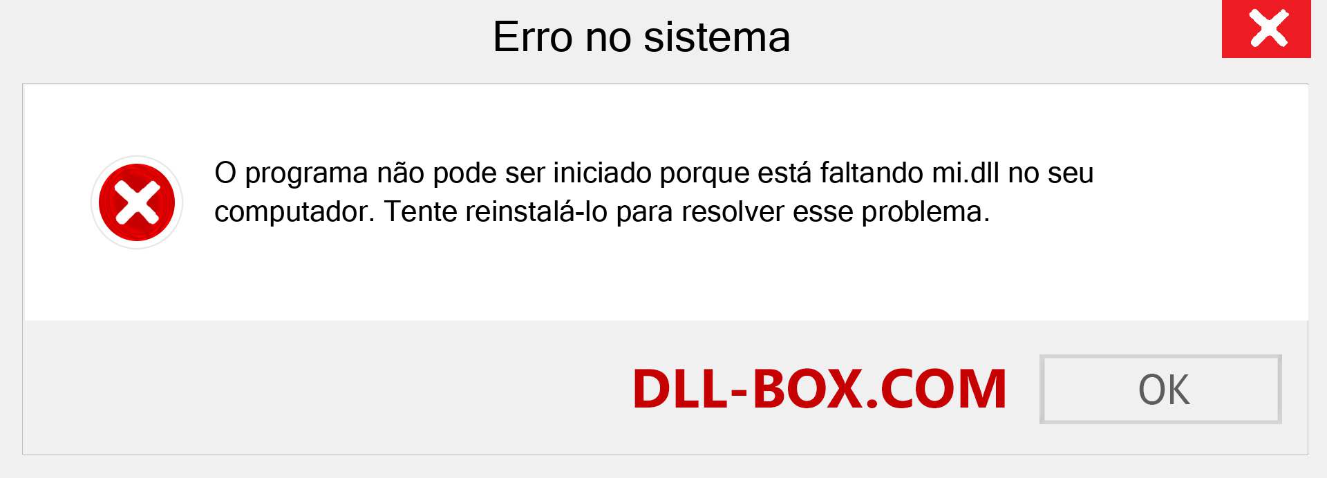 Arquivo mi.dll ausente ?. Download para Windows 7, 8, 10 - Correção de erro ausente mi dll no Windows, fotos, imagens